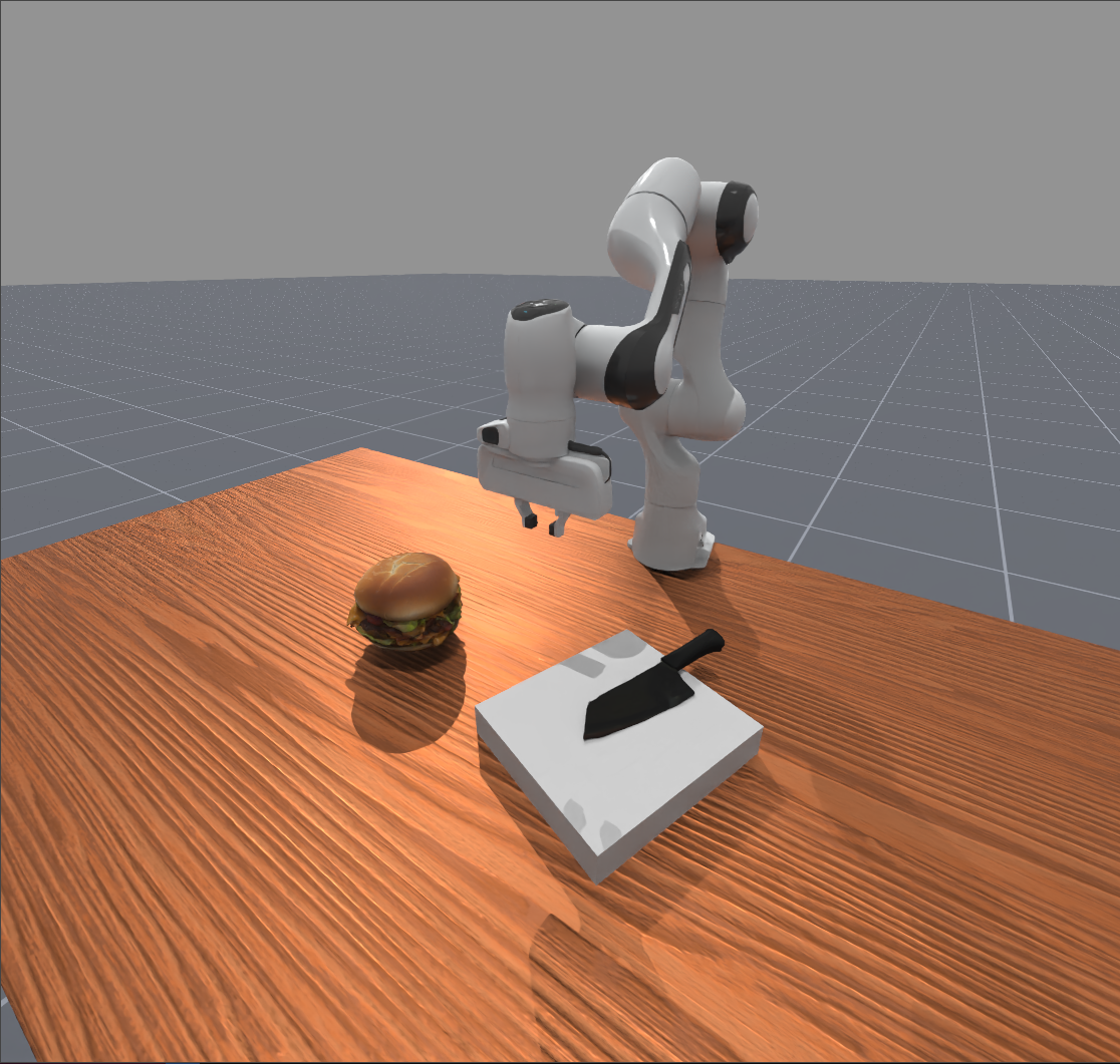 Simulation knife cutting